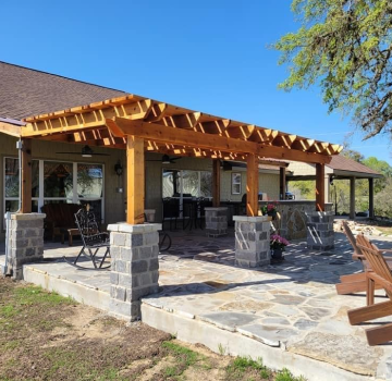 Brick and stone masonry work in Castroville
